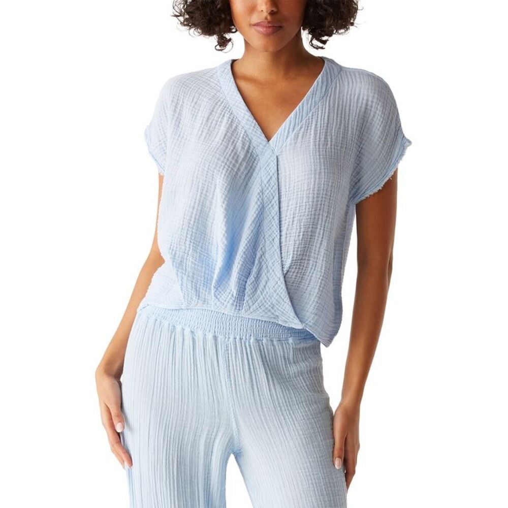 Michael Stars Womens  Evie Relaxed Top, Blue